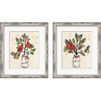 Framed Christmas Lovebirds 2 Piece Framed Art Print Set