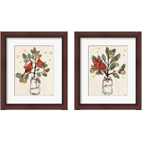 Framed Christmas Lovebirds 2 Piece Framed Art Print Set