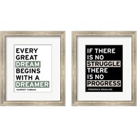 Framed 'Motivation  2 Piece Framed Art Print Set' border=