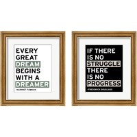 Framed 'Motivation  2 Piece Framed Art Print Set' border=