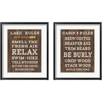 Framed 'Cabin Life Dark 2 Piece Framed Art Print Set' border=