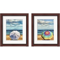 Framed Beach Umbrella 2 Piece Framed Art Print Set