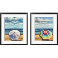 Framed Beach Umbrella 2 Piece Framed Art Print Set