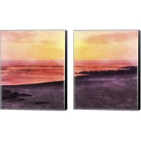 Framed 'Beachland  2 Piece Canvas Print Set' border=