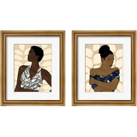 Framed 'Ethnic Beauty 2 Piece Framed Art Print Set' border=