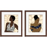 Framed 'Ethnic Beauty 2 Piece Framed Art Print Set' border=