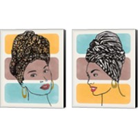 Framed Head Wrap 2 Piece Canvas Print Set