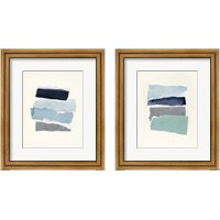 Framed 'Seaside Color Study 2 Piece Framed Art Print Set' border=