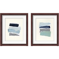 Framed 'Seaside Color Study 2 Piece Framed Art Print Set' border=