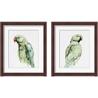 Framed 'Bright Parrot Portrait 2 Piece Framed Art Print Set' border=