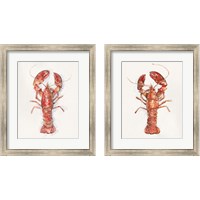 Framed 'Salty Lobster 2 Piece Framed Art Print Set' border=