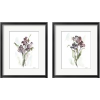 Framed 'Plum Bouquet 2 Piece Framed Art Print Set' border=