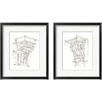 Framed Corbel Sketch 2 Piece Framed Art Print Set