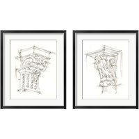 Framed 'Corbel Sketch 2 Piece Framed Art Print Set' border=