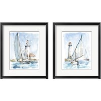 Framed 'Sailing into the Harbor 2 Piece Framed Art Print Set' border=