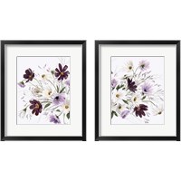 Framed 'Amethyst Bouquet 2 Piece Framed Art Print Set' border=