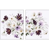 Framed 'Amethyst Bouquet 2 Piece Art Print Set' border=