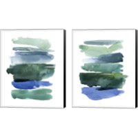 Framed 'Swatches of Sea 2 Piece Canvas Print Set' border=