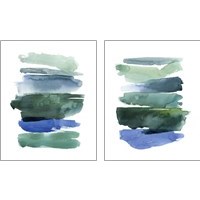 Framed Swatches of Sea 2 Piece Art Print Set