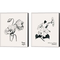 Framed Annual Flowers 2 Piece Canvas Print Set