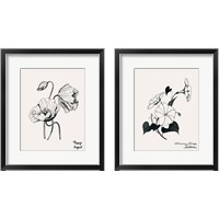 Framed 'Annual Flowers 2 Piece Framed Art Print Set' border=