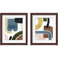 Framed 'Shifting Shape 2 Piece Framed Art Print Set' border=