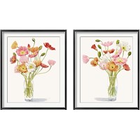 Framed 'Wiry Poppies 2 Piece Framed Art Print Set' border=