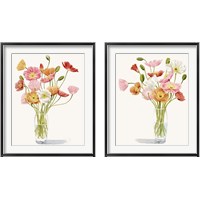 Framed 'Wiry Poppies 2 Piece Framed Art Print Set' border=
