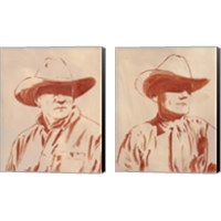 Framed 'Man of the West 2 Piece Canvas Print Set' border=