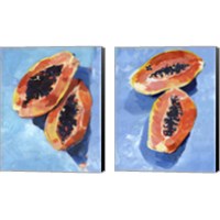 Framed Bold Papaya 2 Piece Canvas Print Set