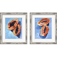 Framed 'Bold Papaya 2 Piece Framed Art Print Set' border=