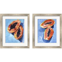 Framed 'Bold Papaya 2 Piece Framed Art Print Set' border=