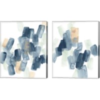 Framed Indigo Facets 2 Piece Canvas Print Set