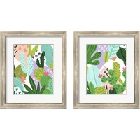 Framed 'Party Plants 2 Piece Framed Art Print Set' border=