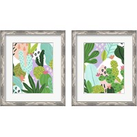 Framed 'Party Plants 2 Piece Framed Art Print Set' border=