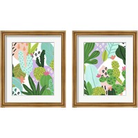 Framed 'Party Plants 2 Piece Framed Art Print Set' border=