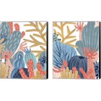 Framed 'Paper Reef 2 Piece Canvas Print Set' border=