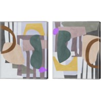 Framed 'City Shades 2 Piece Canvas Print Set' border=