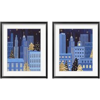Framed 'Holiday Night 2 Piece Framed Art Print Set' border=