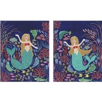 Framed 'Water Queen 2 Piece Art Print Set' border=