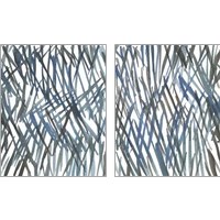 Framed 'Blue Grass 2 Piece Art Print Set' border=