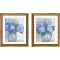 Framed Blue Hydrangeas in Vase 2 Piece Framed Art Print Set