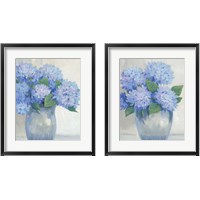 Framed Blue Hydrangeas in Vase 2 Piece Framed Art Print Set