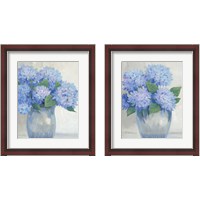 Framed Blue Hydrangeas in Vase 2 Piece Framed Art Print Set