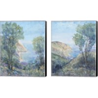 Framed 'Scenic View 2 Piece Canvas Print Set' border=