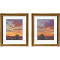 Framed 'Fire in the Sky 2 Piece Framed Art Print Set' border=
