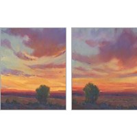 Framed 'Fire in the Sky 2 Piece Art Print Set' border=