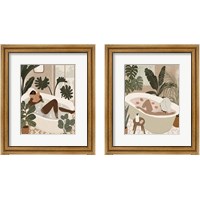 Framed 'Home Spa 2 Piece Framed Art Print Set' border=