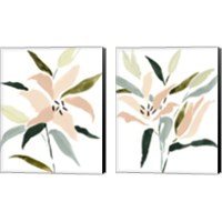 Framed 'Lily Abstracted 2 Piece Canvas Print Set' border=