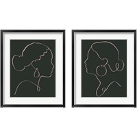 Framed 'Minimal Cameo 2 Piece Framed Art Print Set' border=